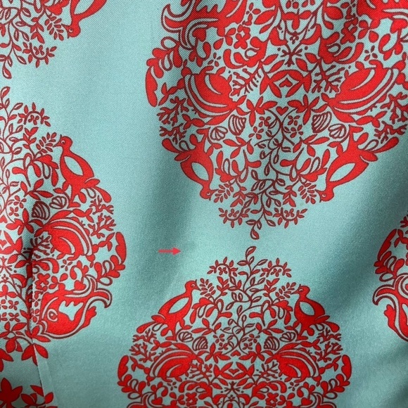 Lilly Pulitzer Turquoise Blue Sand Piper Silk Shift Dress Size 10 Puff Sleeves - Picture 8 of 8